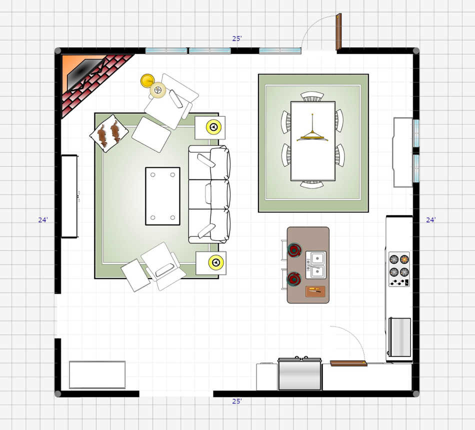 Computer-generated room plan