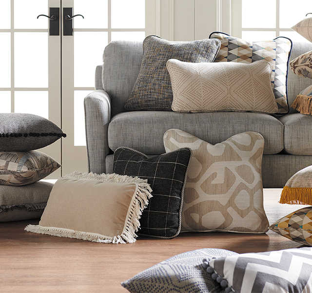 Scene with a variety of accent pillows